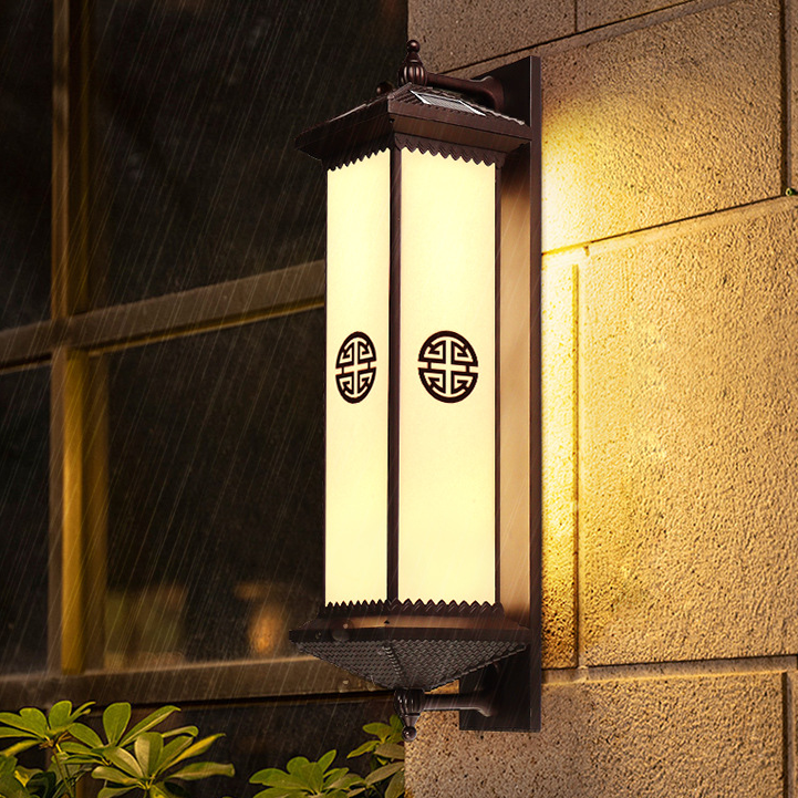 Chinese Solar Aluminum Happiness Wealth Wall — Medium - F / 4 Colors Changeable (Warm/Neutral/White/Red) / 3.7V