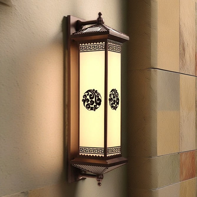 Chinese Solar Aluminum Happiness Wealth Wall — Large - D / 4 Colors Changeable (Warm/Neutral/White/Red) / 3.7V