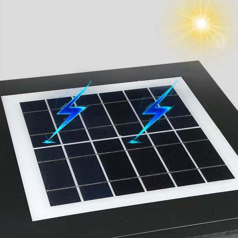 Minimalist Solar Square Stripes Glass LED Landscape Light — 7 Colors Light / 220V-240V For UK/AU