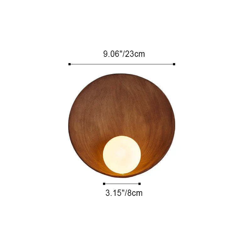 Minimalist Round Iron Resin Sconce