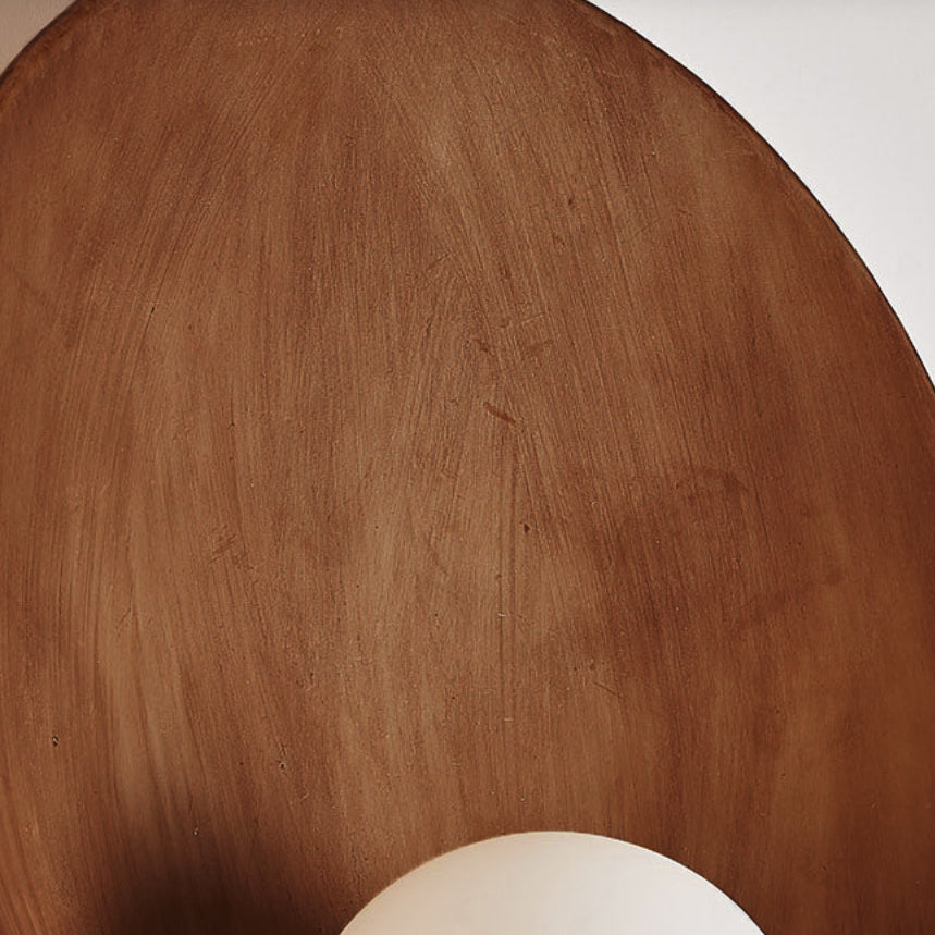 Minimalist Round Iron Resin Sconce