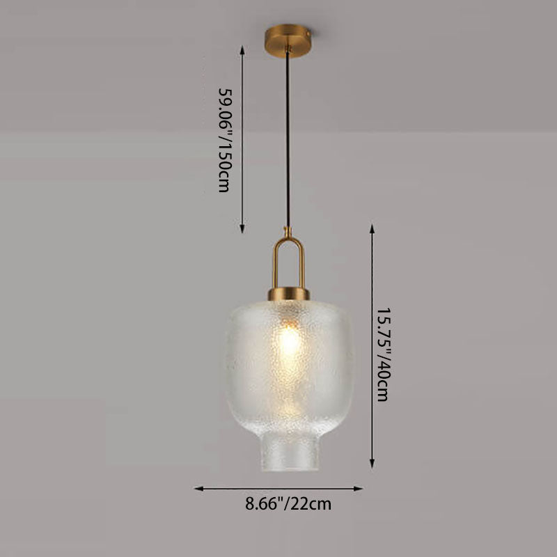Nordic Luxe Oval Clear Glass Pendant Light — C / 220V-240V For UK/AU