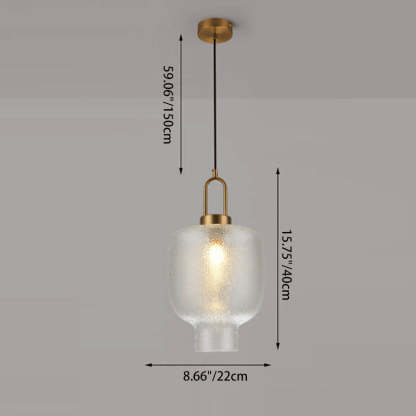 Nordic Luxe Oval Clear Glass Pendant Light — C / 220V-240V For UK/AU