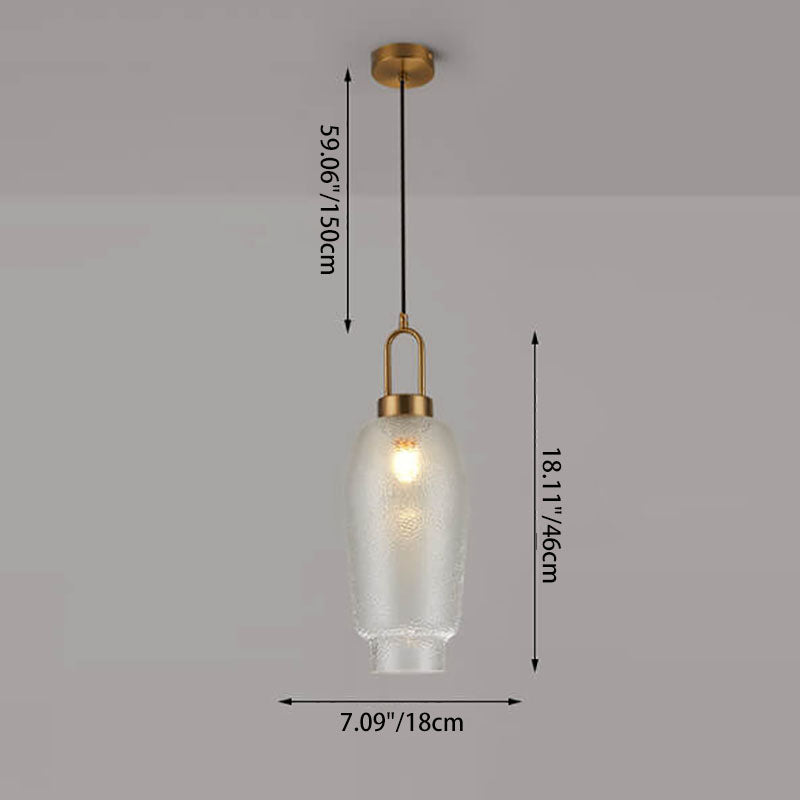 Nordic Luxe Oval Clear Glass Pendant Light — C / 110V-120V For US/CA