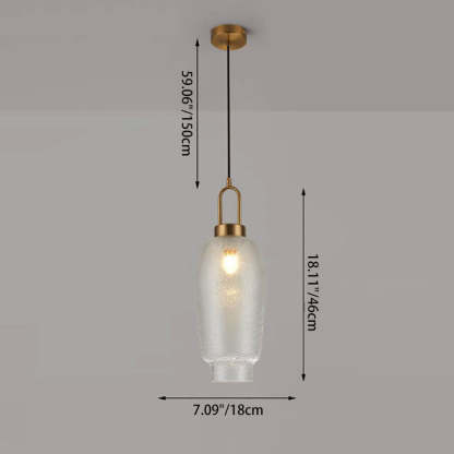 Nordic Luxe Oval Clear Glass Pendant Light — C / 110V-120V For US/CA