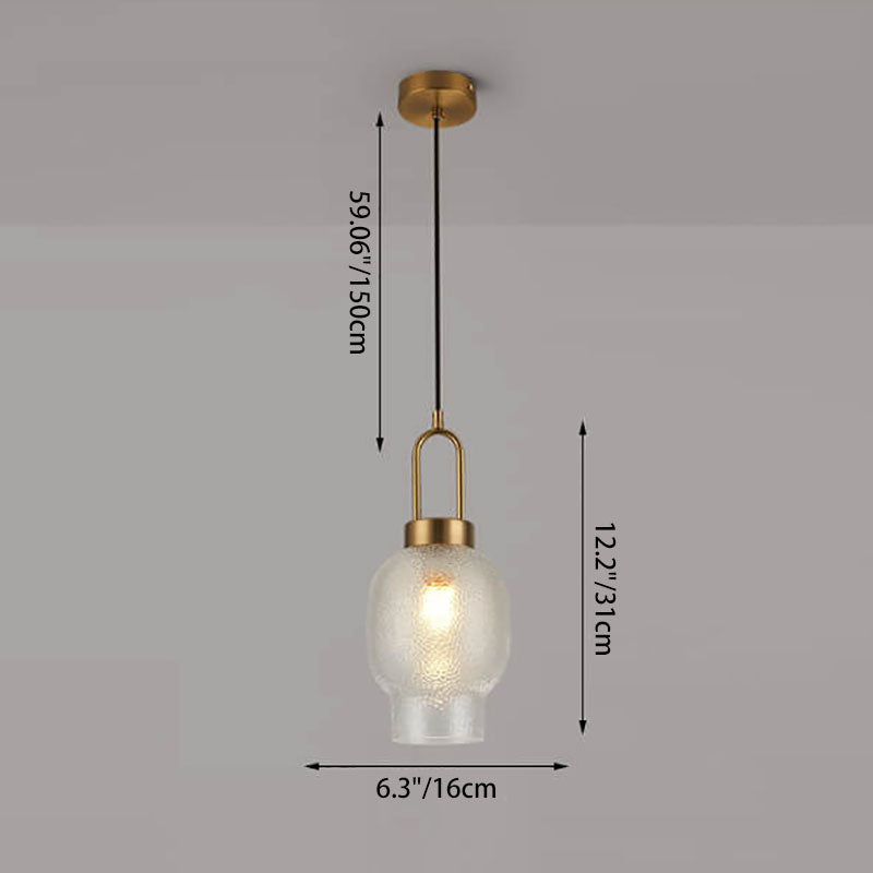 Nordic Luxe Oval Clear Glass Pendant Light — B / 220V-240V For UK/AU