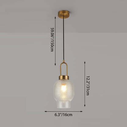 Nordic Luxe Oval Clear Glass Pendant Light — B / 220V-240V For UK/AU
