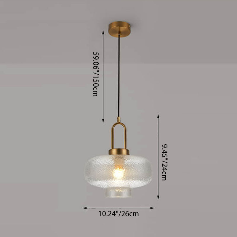 Nordic Luxe Oval Clear Glass Pendant Light — B / 110V-120V For US/CA