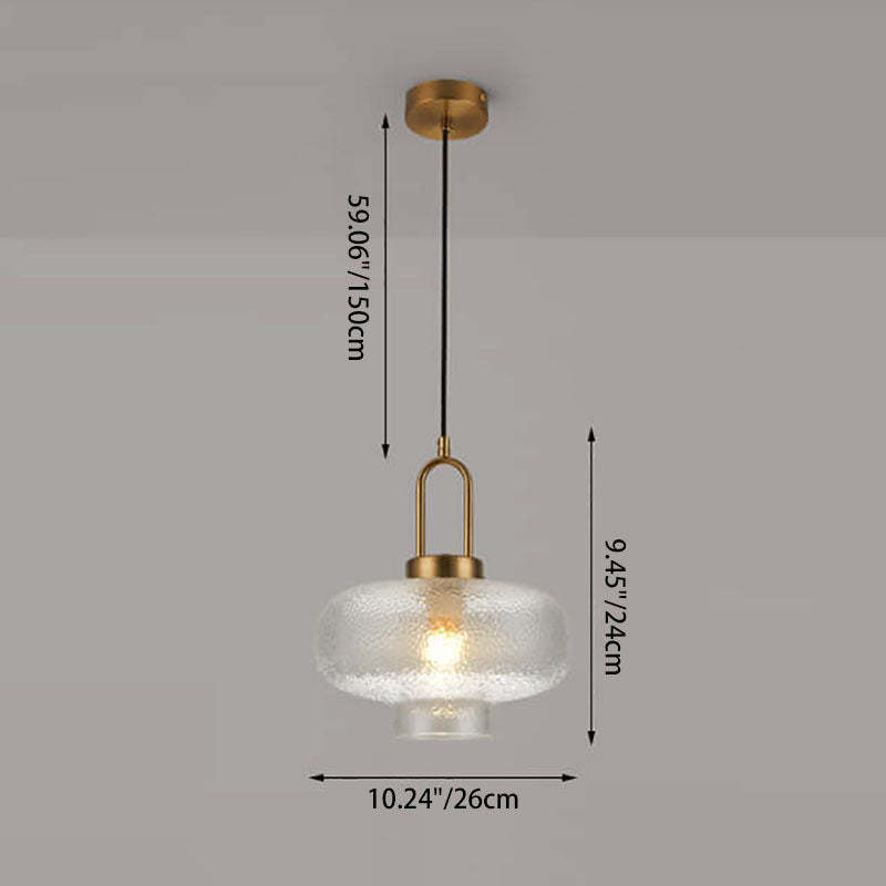 Nordic Luxe Oval Clear Glass Pendant Light — B / 110V-120V For US/CA