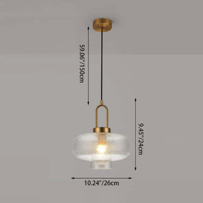 Nordic Luxe Oval Clear Glass Pendant Light — B / 110V-120V For US/CA