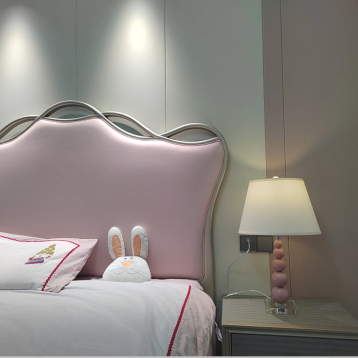 Modern Crystal Pink Beaded Table Lamp