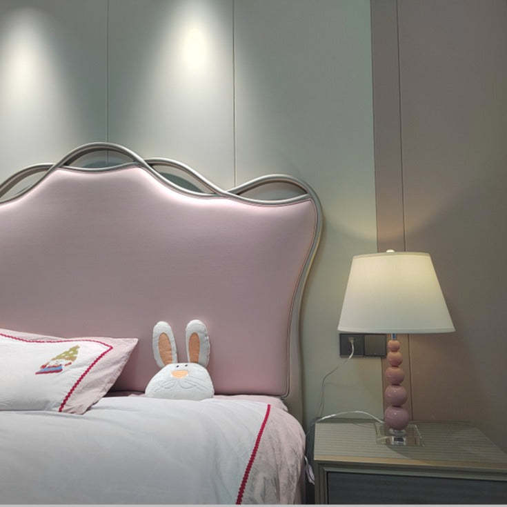 Modern Crystal Pink Beaded Table Lamp