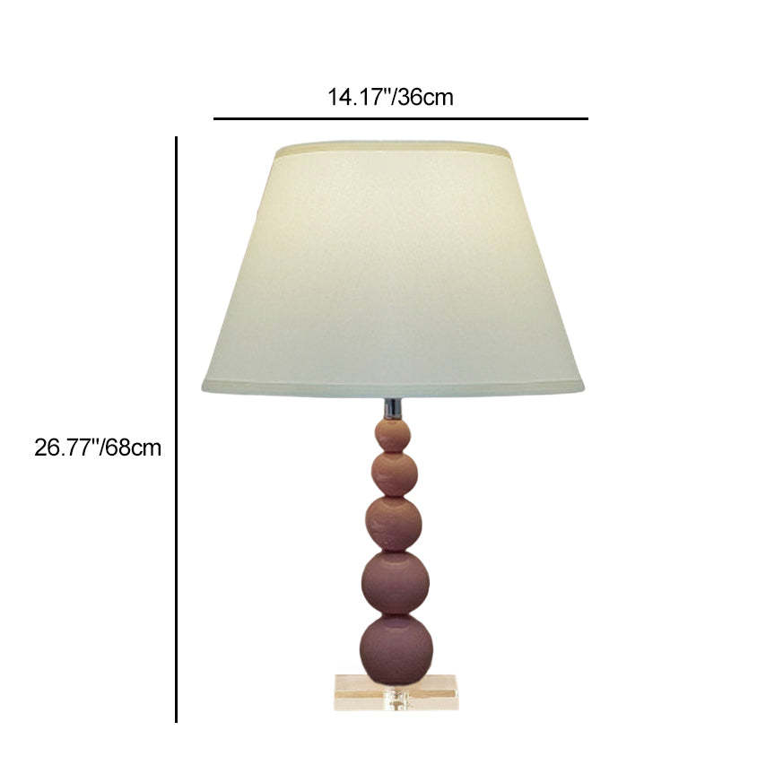 Modern Crystal Pink Beaded Table Lamp