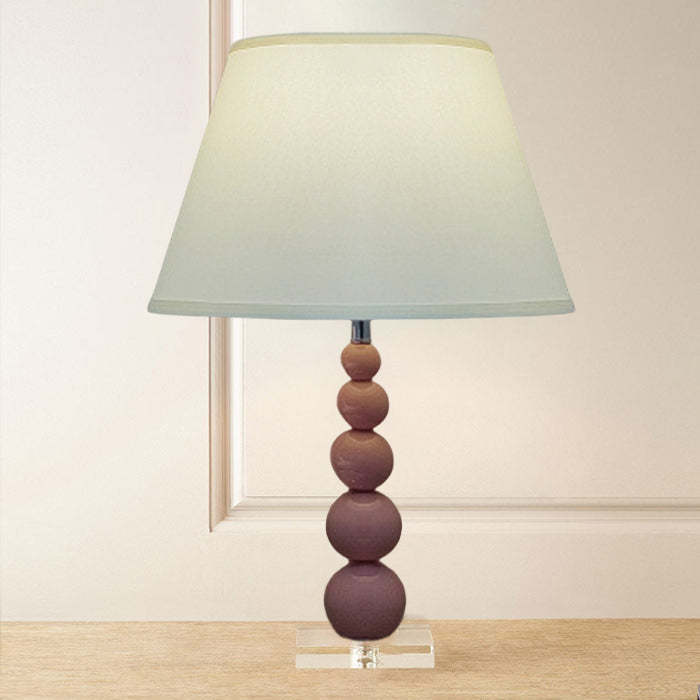 Modern Crystal Pink Beaded Table Lamp