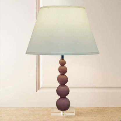 Modern Crystal Pink Beaded Table Lamp