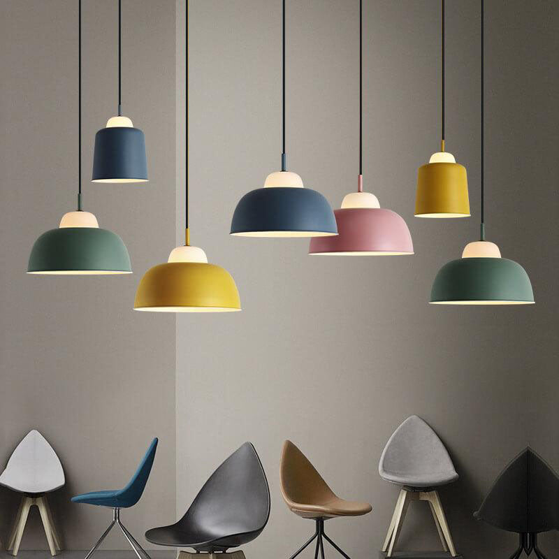 Nordic Macaron Aluminum Dome Pendant Light