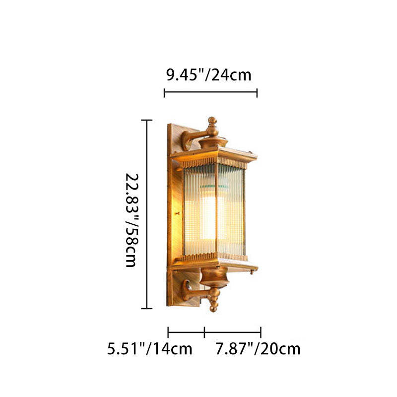 Retro Rectangular Outdoor Wall Sconce