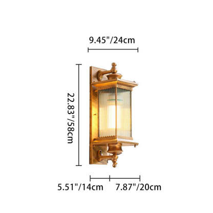 Retro Rectangular Outdoor Wall Sconce
