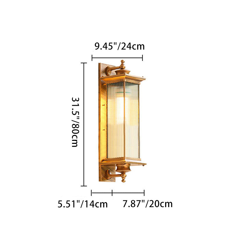 Retro Rectangular Outdoor Wall Sconce
