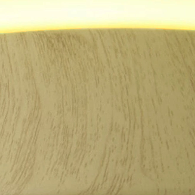 Modern Wood Grain Round Iron LED Flush Mount Light