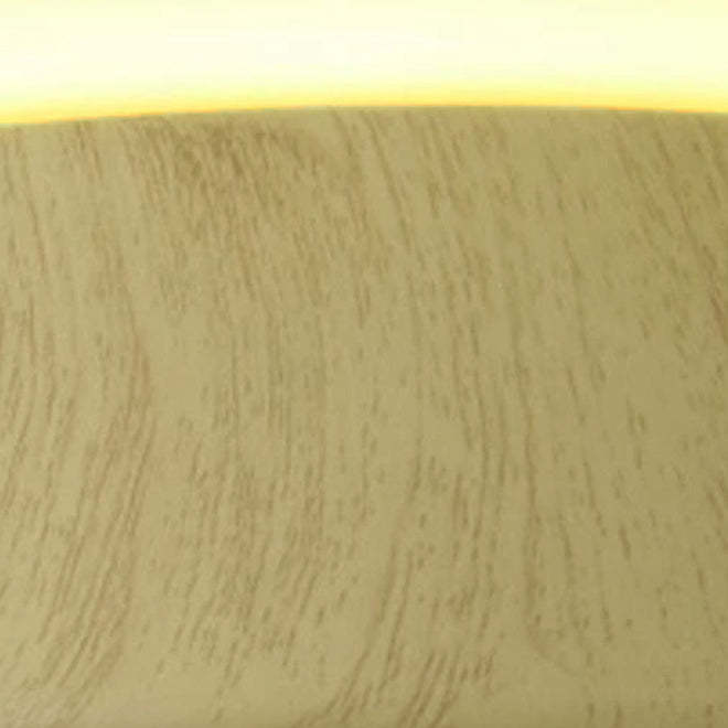 Modern Wood Grain Round Iron LED Flush Mount Light