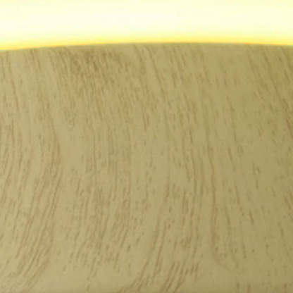 Modern Wood Grain Round Iron LED Flush Mount Light