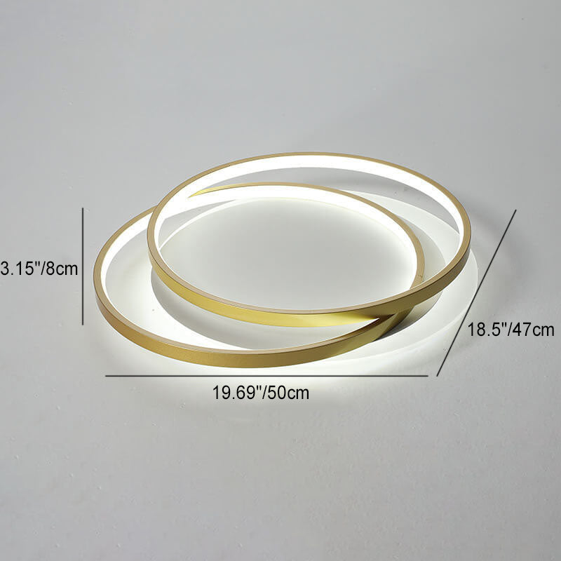 Nordic Luxury Circle Aluminum LED Flush Mount Light