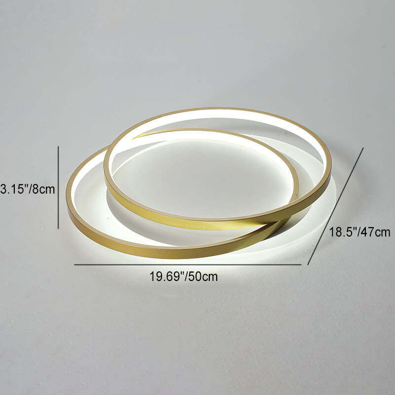 Nordic Luxury Circle Aluminum LED Flush Mount Light
