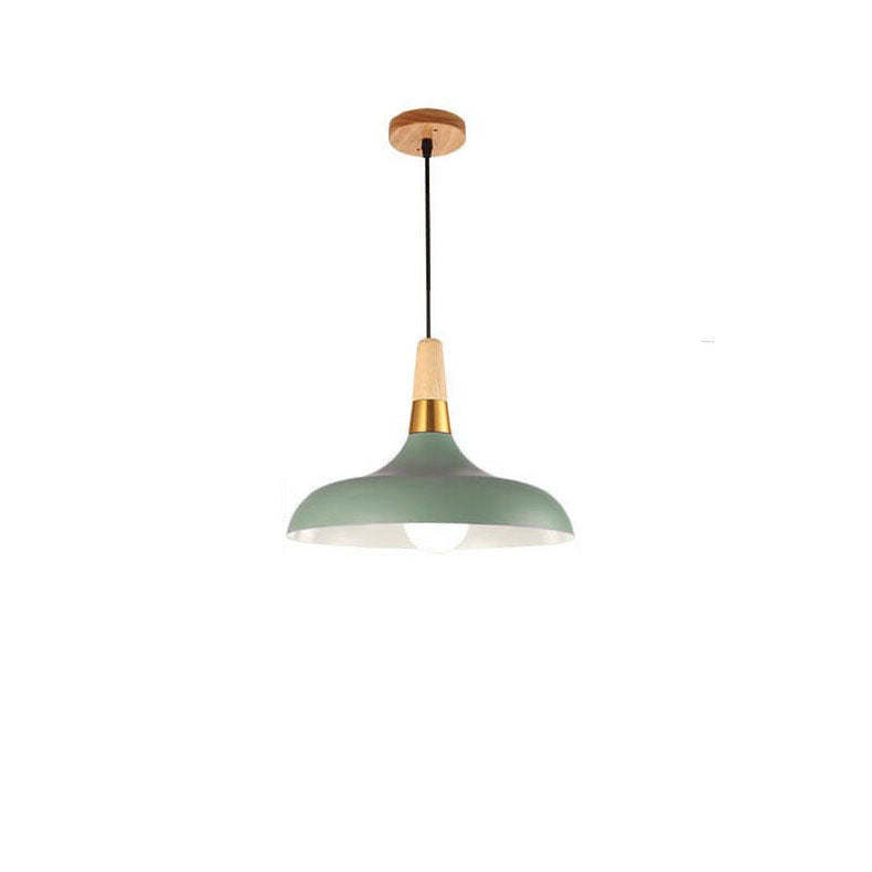 Nordic Macaron Barn Wood Pendant Light