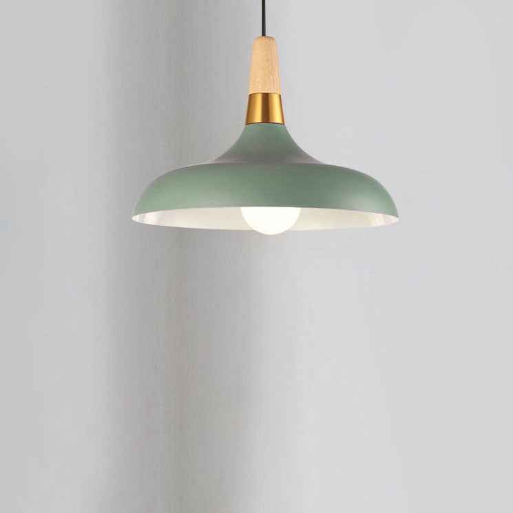 Nordic Macaron Barn Wood Pendant Light