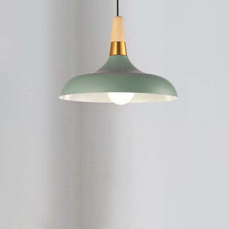 Nordic Macaron Barn Wood Pendant Light