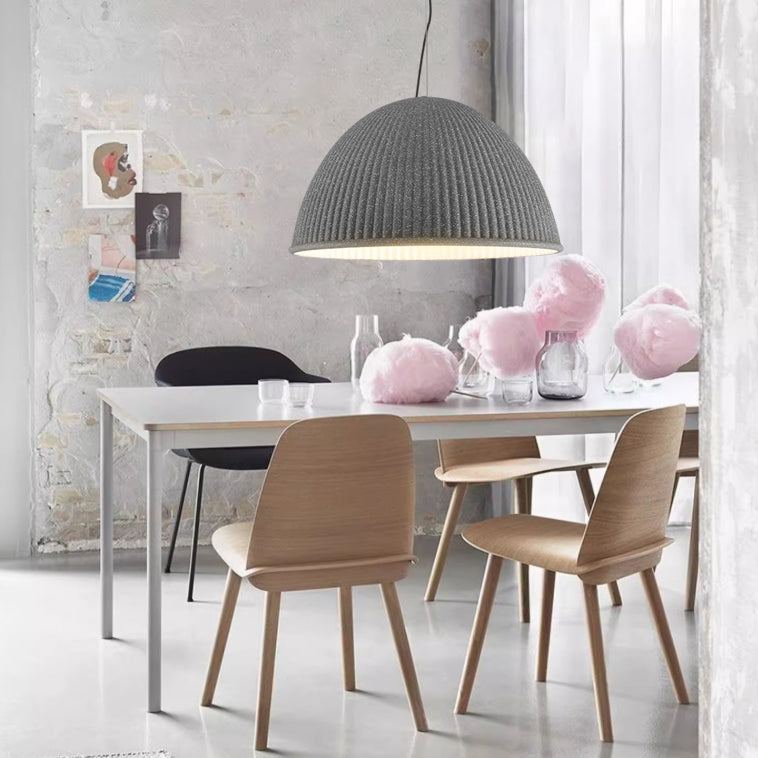 Scandinavian Resin Half Circle Stripe Pendant Light