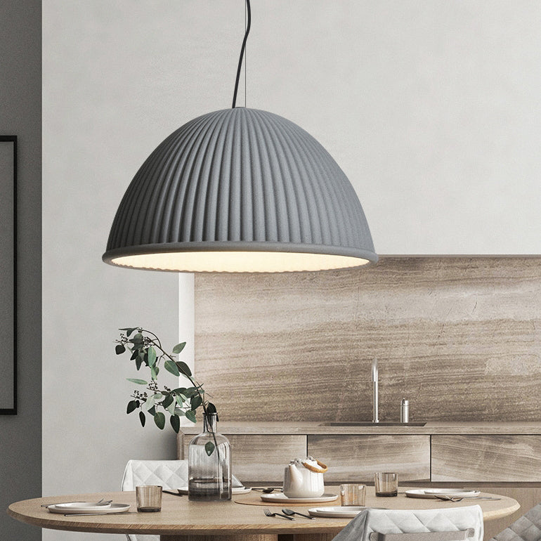 Scandinavian Resin Half Circle Stripe Pendant Light