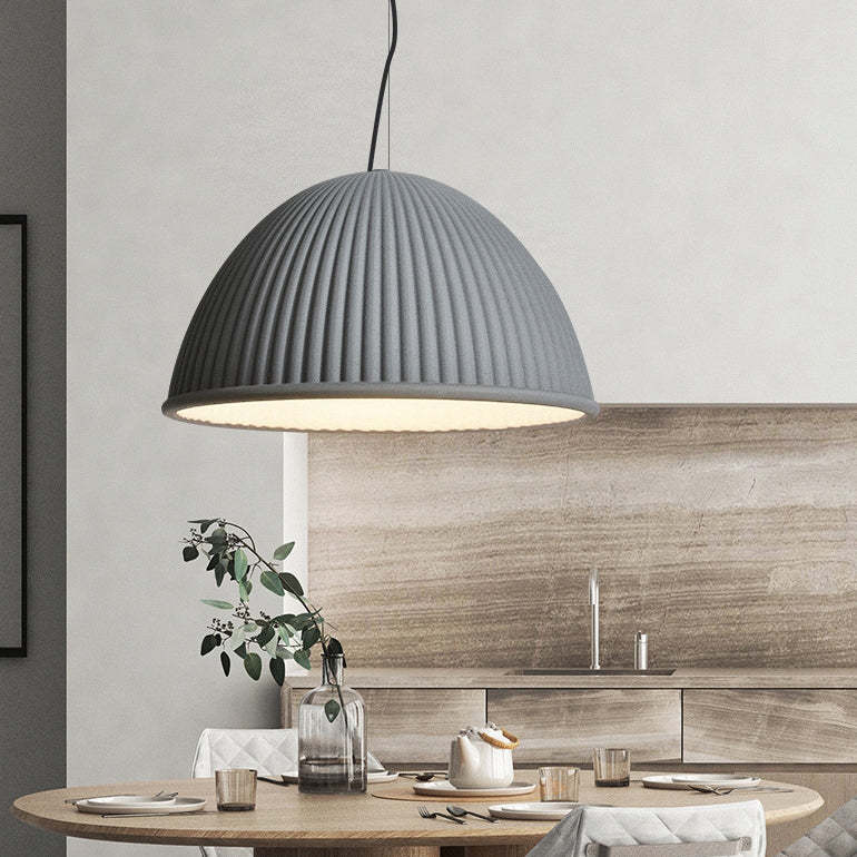Scandinavian Resin Half Circle Stripe Pendant Light
