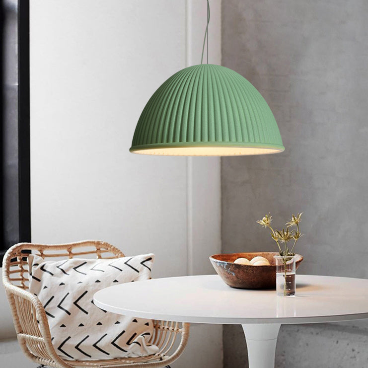 Scandinavian Resin Half Circle Stripe Pendant Light