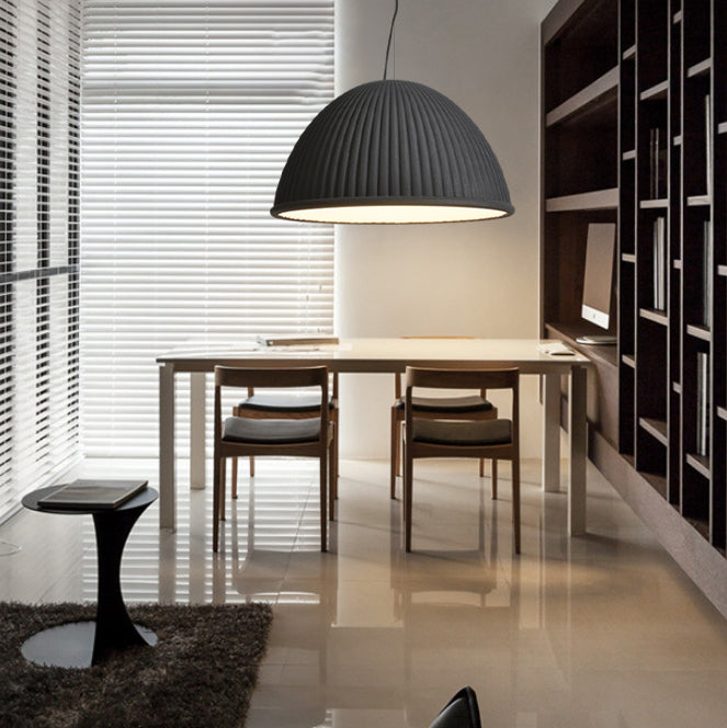 Scandinavian Resin Half Circle Stripe Pendant Light