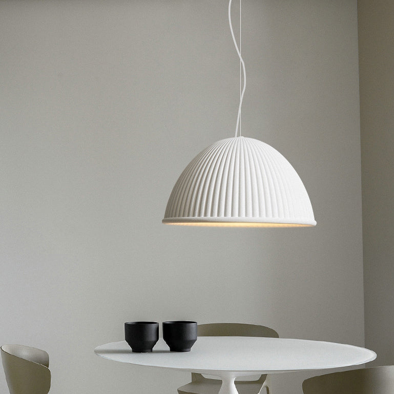 Scandinavian Resin Half Circle Stripe Pendant Light