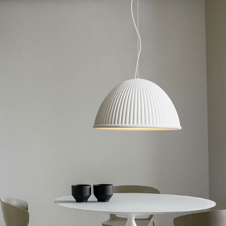 Scandinavian Resin Half Circle Stripe Pendant Light