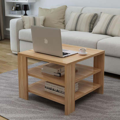 Minimalist Engineered Wood Coffee Table 2-Tier