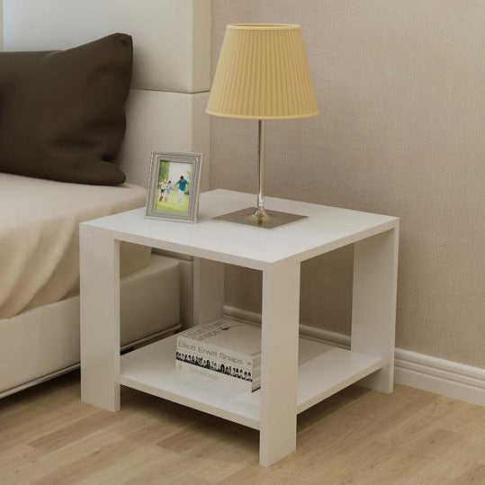 Minimalist Engineered Wood Coffee Table 2-Tier