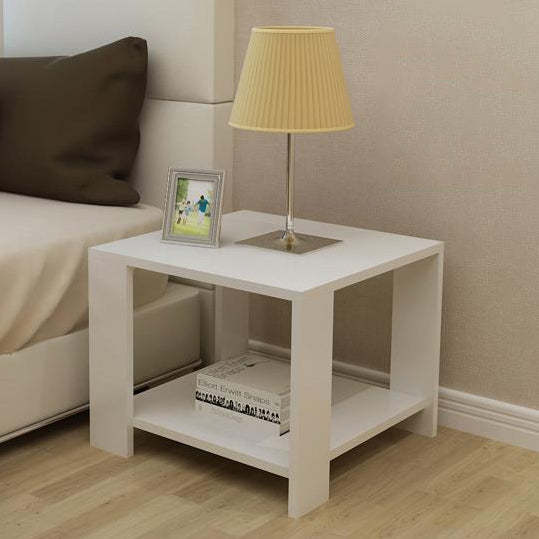 Minimalist Engineered Wood Coffee Table 2-Tier