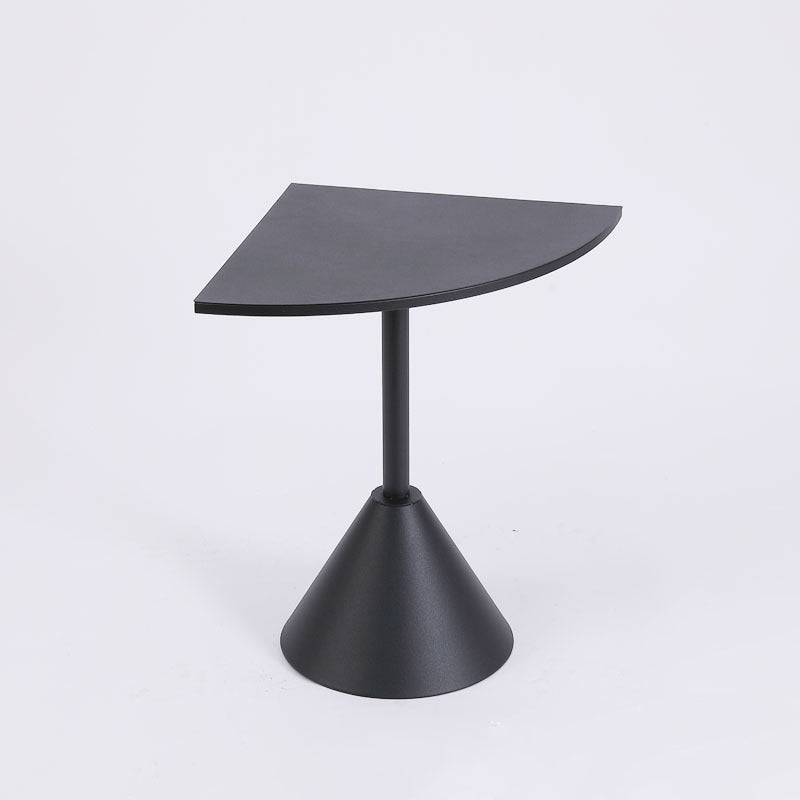 Minimalist Steel Triangular Fan-Shaped End Table