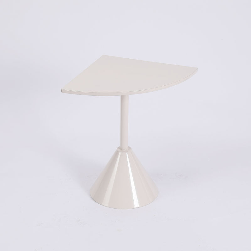 Minimalist Steel Triangular Fan-Shaped End Table