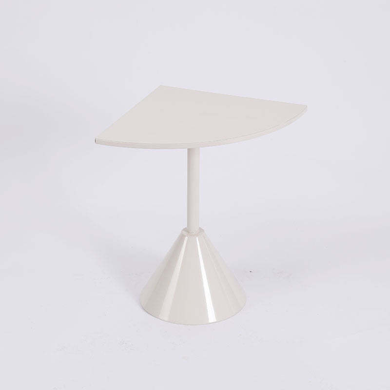 Minimalist Steel Triangular Fan-Shaped End Table