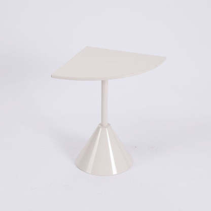 Minimalist Steel Triangular Fan-Shaped End Table