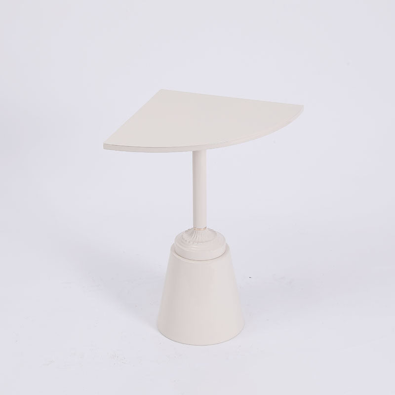 Minimalist Steel Triangular Fan-Shaped End Table