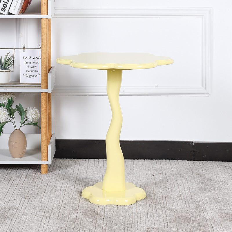 Minimalist Steel Flower-Shaped Coffee Table