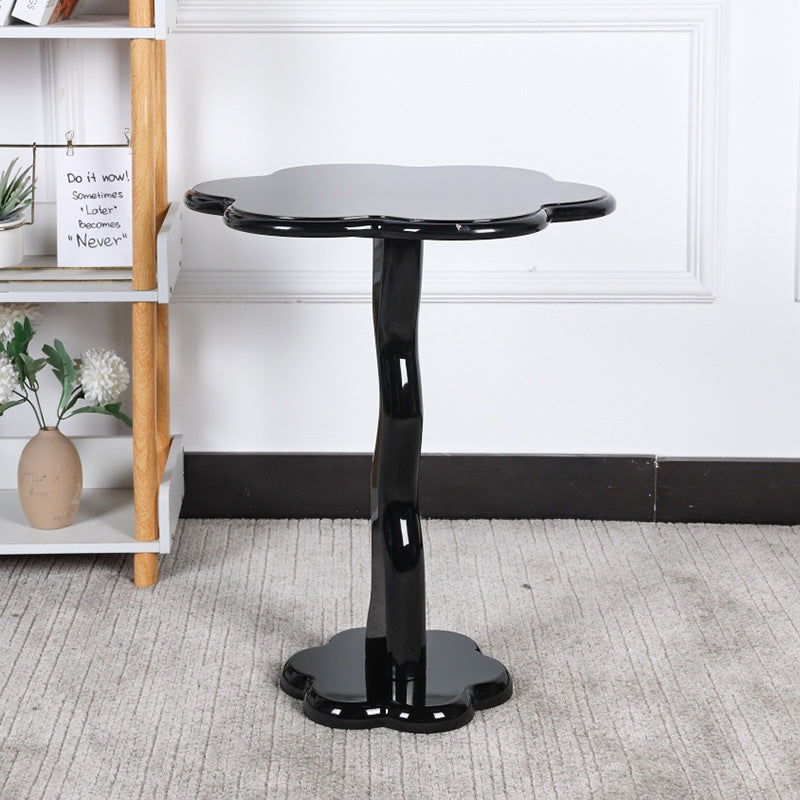 Minimalist Steel Flower-Shaped Coffee Table — Purple