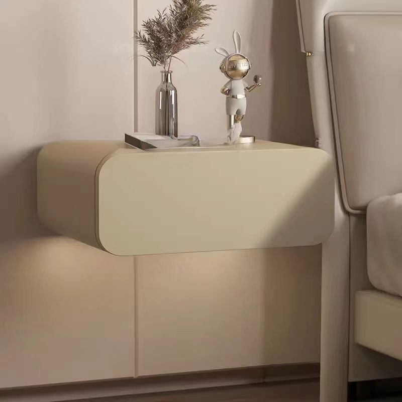 Minimalist Solid Wood 1-Drawer Nightstand — Black