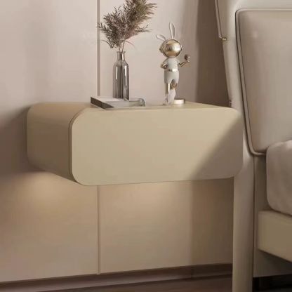 Minimalist Solid Wood 1-Drawer Nightstand — Black